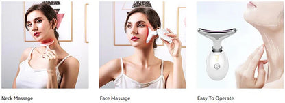 Neck Facial Lifting Device - Skin Tightening, Anti Wrinkle Microcurrent Face Massager, Double Chin Remover