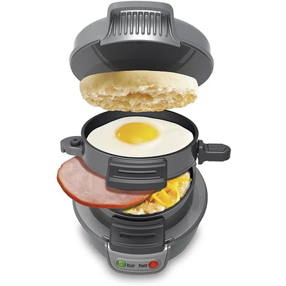 Multi-function Household Breakfast Machine with Egg Cooker, Sandwich Maker, Waffle Maker, and Hamburg Maker