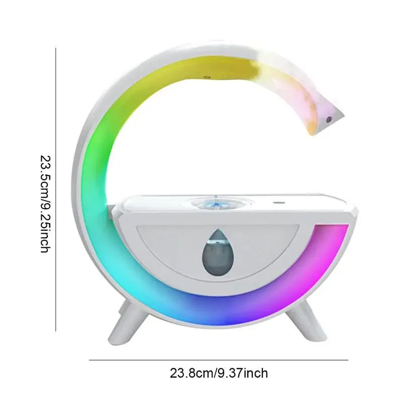 RGB Night Light Water Droplet Sprayer Anti-Gravity Air Humidifier Diffuser