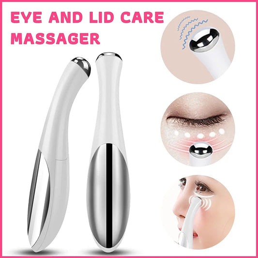 Portable Eye Massager with Electric Vibrations and Eye Cream Essence Introducer for Beauty Face and Eye Care