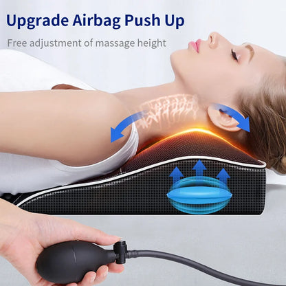 Electric Shiatsu Head Neck Cervical Traction Massager with Heating and Vibrating Massage Function for Car and Home