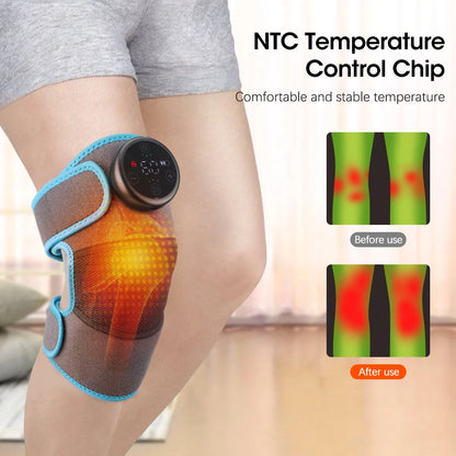 Electric Heating Knee Pad with Vibration Massage for Joint Support and Muscle Relief