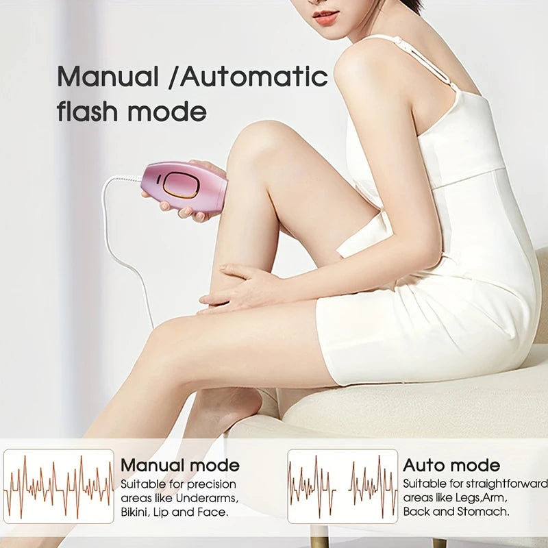 Professional IPL Hair Removal Handset for Home Use - Permanent Laser Depilator for Women and Men