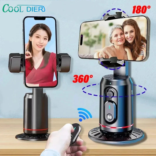 Auto Face Tracking Tripod, 360° Rotation Face Body Phone Camera Mount - Ideal for TikTok Live and Photography