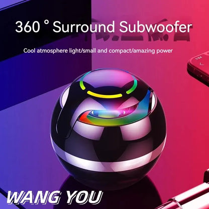 GS009 Globe Bluetooth Speaker with Colorful Lights and Music Flash, Portable Mini Speaker for Outdoor and Home Use