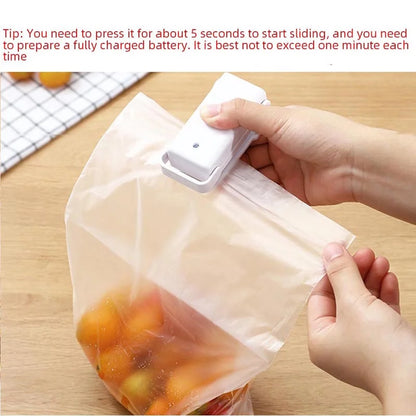 Portable Mini Heat Bag Sealer - Thermal Plastic Food Packaging Sealer with Closure for Sealing Bags