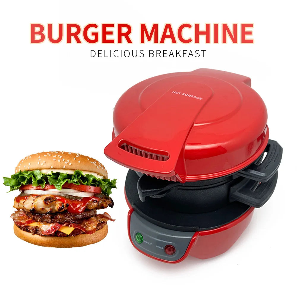 Multi-function Household Breakfast Machine with Egg Cooker, Sandwich Maker, Waffle Maker, and Hamburg Maker