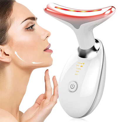 Neck Facial Lifting Device - Skin Tightening, Anti Wrinkle Microcurrent Face Massager, Double Chin Remover