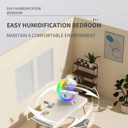 RGB Night Light Water Droplet Sprayer Anti-Gravity Air Humidifier Diffuser