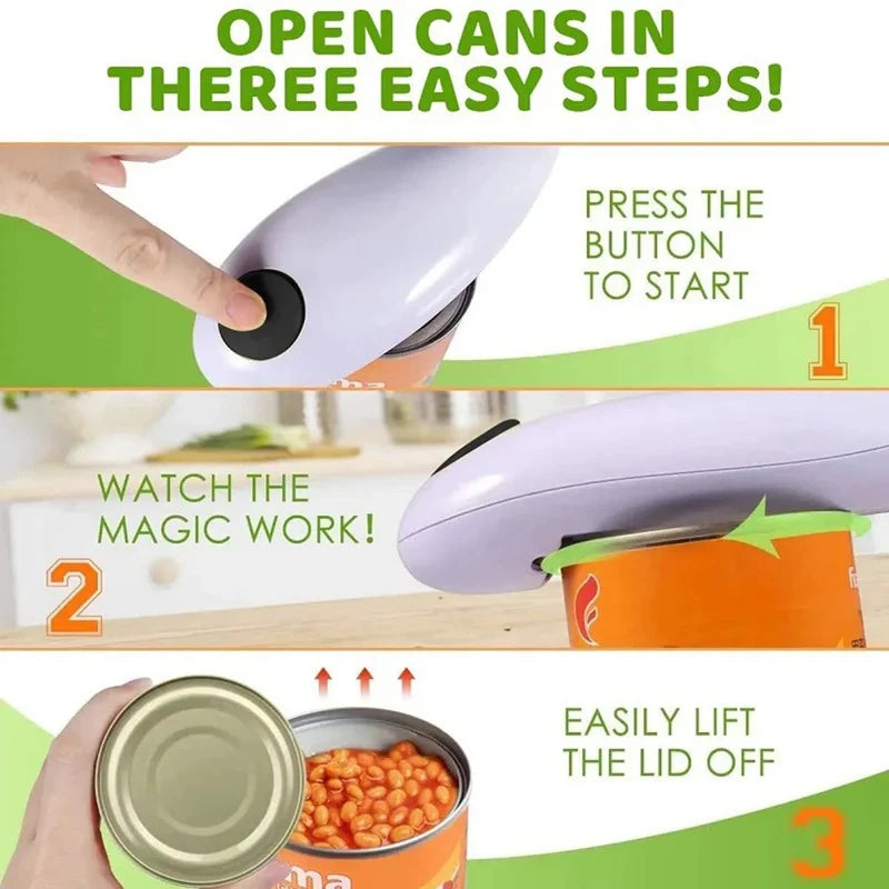 Automatic Electric Can Opener - Touch and Manual Handheld Practical Kitchen Tool