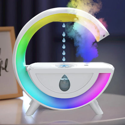 RGB Night Light Water Droplet Sprayer Anti-Gravity Air Humidifier Diffuser