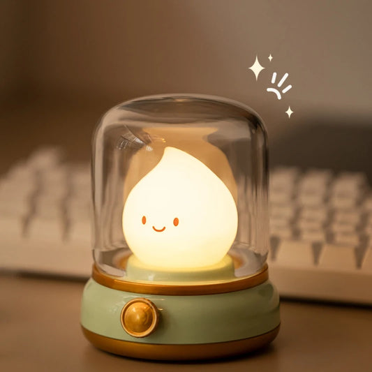 Rechargeable Mini LED Cartoon Night Lamp for Coffee Bar, Home Decor.