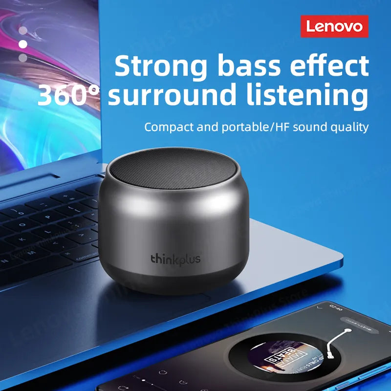 Lenovo K30 Portable Hifi Bluetooth Speaker - Waterproof, Wireless, USB, Outdoor Loudspeaker with 100% Original Sound, Bass Surround, and Built-in Microphone