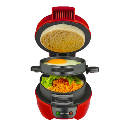 Multi-function Household Breakfast Machine with Egg Cooker, Sandwich Maker, Waffle Maker, and Hamburg Maker